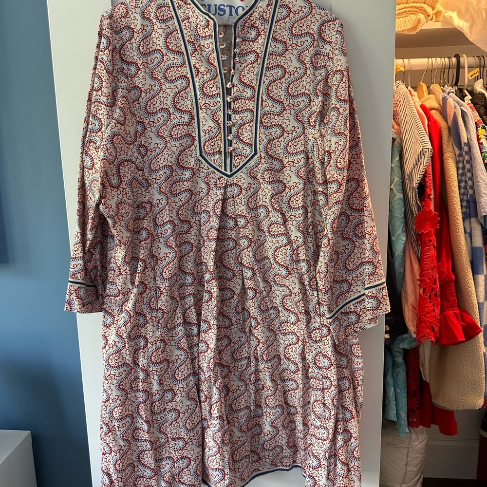 Tuckernuck Red and Blue Patterned Dress